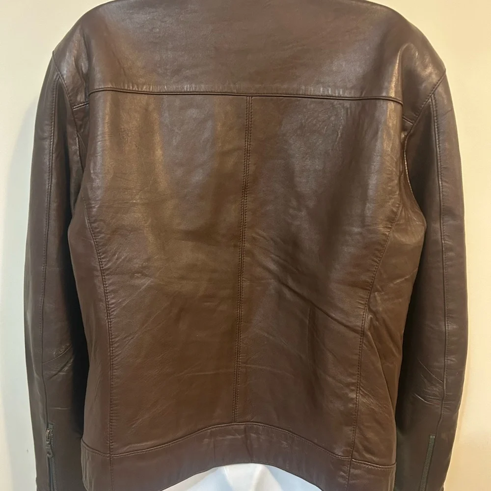 Danier Brown Leather Jacket - Picture 8 of 9